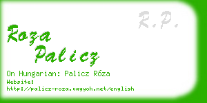 roza palicz business card